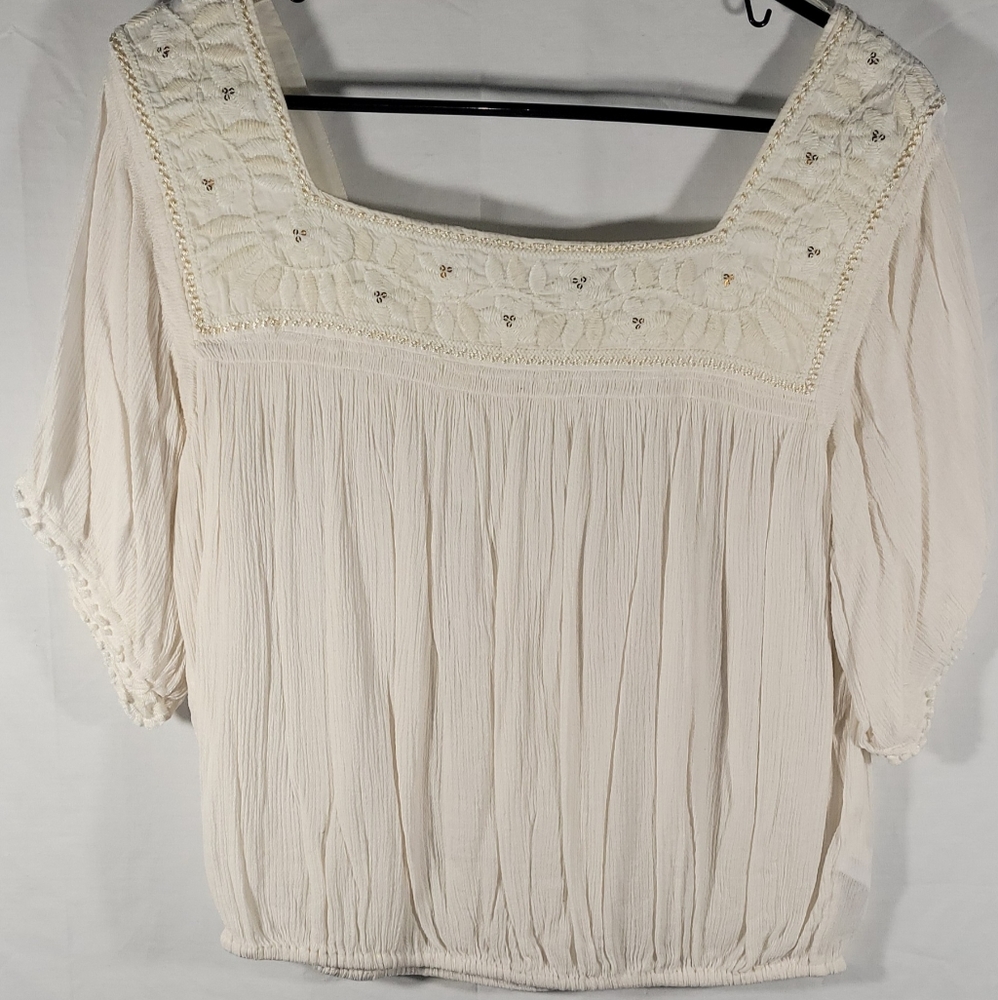 American Eagle Outfitters women's cream top size large